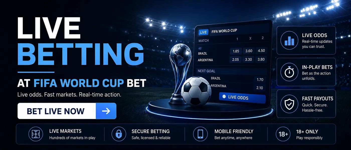 FIFA World Cup Bet 2026 live betting with odds, predictions and football markets
